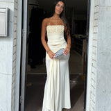 ANCE GRIA (cream) Jude strapless top and skirt set