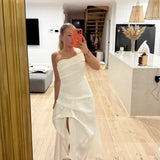 TOJHA (white) Saisha strapless midi