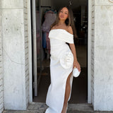 ELLIATT (white) Bethany off shoulder maxi