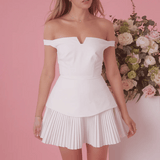 ODD MUSE (white) exclusive muse pleated mini