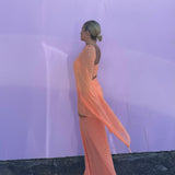 DZO (orange/apricot) Liorah top/skirt set