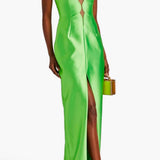 RASARIO (lime green) Cutout satin maxi
