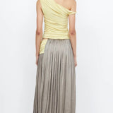 BEC AND BRIDGE (citrus yellow/grey) Serene Boatneck mesh maxi