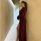 DELAVALI (wine) Ravel long sleeve mini