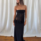 LAMARIE (black) Demi fringe set
