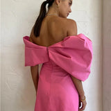 RACHEL GILBERT (dark pink) Xavier bow mini