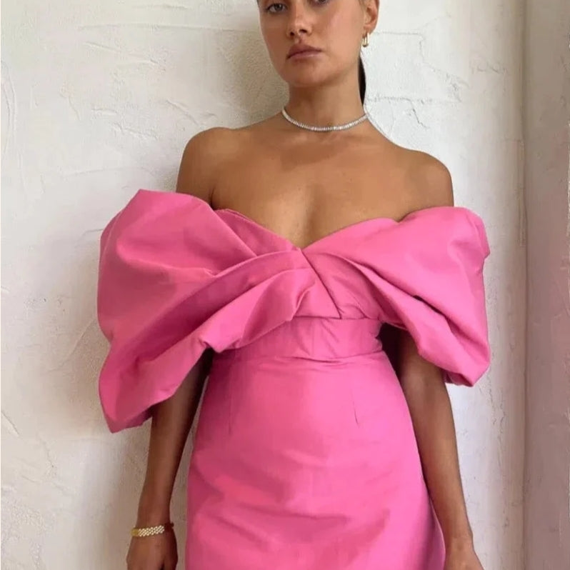 RACHEL GILBERT (dark pink) Xavier bow mini