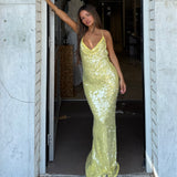 MISHA (yellow) Ina sequin maxi