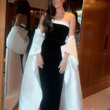 EFFIE KATS (black velvet/white) Madison gown
