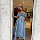 ELLIATT (blue) Laurel strapless maxi