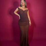 NATALIE ROLT (brown) Cadence corset gown