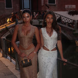 MIM AND BELL (white) Tiana Lace top and skirt set