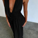 BEC AND BRIDGE (black) Cassis halter drape maxi