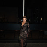 NOOKIE (black) Delphine long sleeve lace maxi