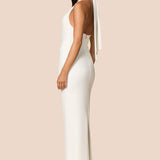 NOOKIE (white) Demi halter maxi