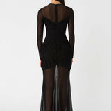 MISHA (black) Talitha mesh maxi
