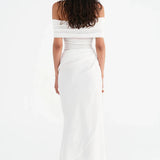 BENNI (white) Nico off shoulder maxi