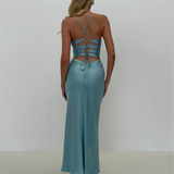 MANNING CARTELL (sky blue) Time to Shine silk slip gown