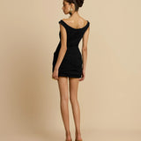 ARCINA ORI (black) Avery off shoulder mini