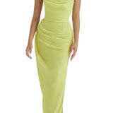 HOUSE OF CB (lime) Adrienne strapless corset gown