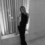 ARCINA ORI (black) Jean fringe gown
