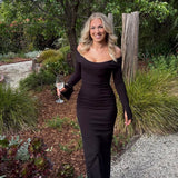 EFFIE KATS (black) vale long sleeve gown