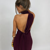EFFIE KATS (wine) Haven scarf neck maxi