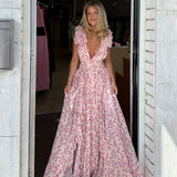 ANNE LOUISE BOUTIQUE (floral/pink) Cassini backless maxi