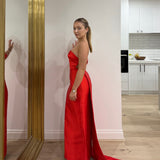 EFFIE KATS (red) Zahara strapless midi