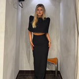 EFFIE KATS (black) Olympia cape and skirt set