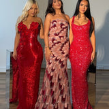 ALBINA DYLA (red) Fiorella Sequin Gown