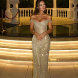 MARIAN (gold) Draped Gown