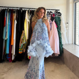 ELLIATT (blue floral) Tulsia tiered maxi