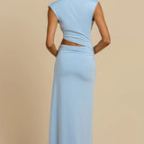 ARCINA ORI (baby blue) Jade cut out maxi