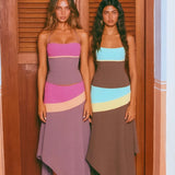 I AM DELILAH (brown/blue) Iris top / midi skirt set