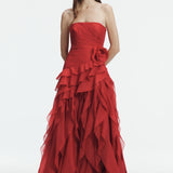 AJE (red) Canyon corset maxi