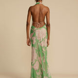 ARCINA ORI (green/baby pink) Josefine halter gown