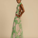 ARCINA ORI (green/baby pink) Josefine halter gown