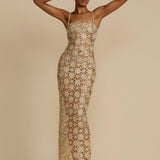 ARCINA ORI (gold) Kendra gold lace midi