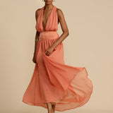 ARCINA ORI (tangerine/orange) Serena halter neck