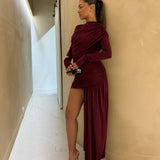 DELAVALI (wine) Ravel long sleeve mini