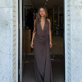 BEC AND BRIDGE (brown) Clementine halter maxi