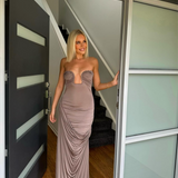 PARIS GEORGIA (tan) Val Strapless Gown