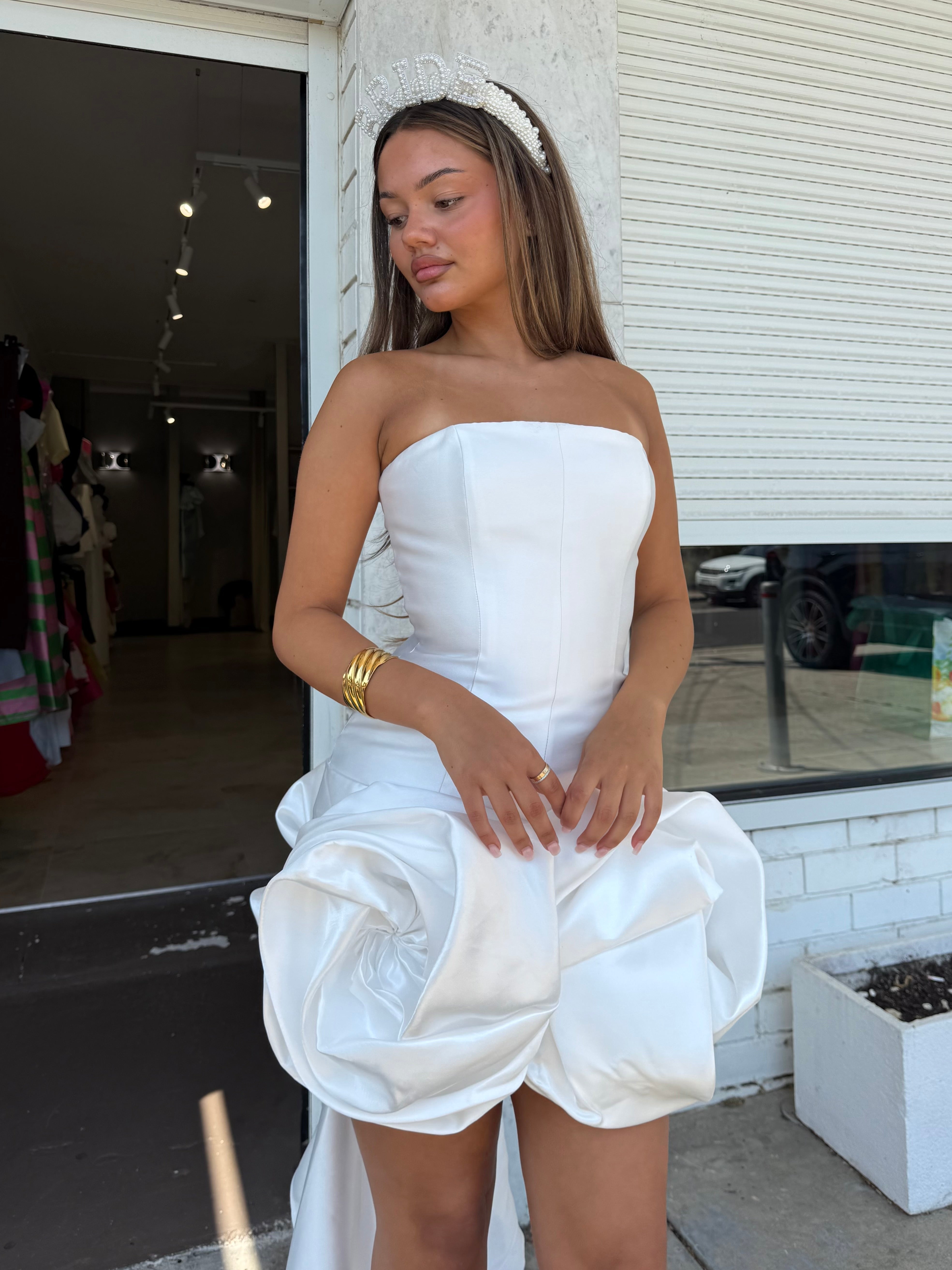 chloe corset dress white With Jean - Chloe Corset Dress