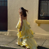 ELLIATT (butter yellow) Tilly Tiered maxi