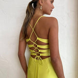 MANNING CARTELL (lime) Time to Shine silk slip gown