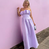 ELLIATT (lilac) Laurel strapless maxi