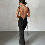 MELANI THE LABEL (black) Zahara backless maxi