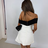 YOJANI (black/white) Margot bow mini
