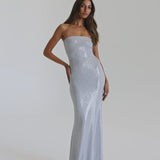 NATALIE ROLT (silver) Kiki Strapless Maxi